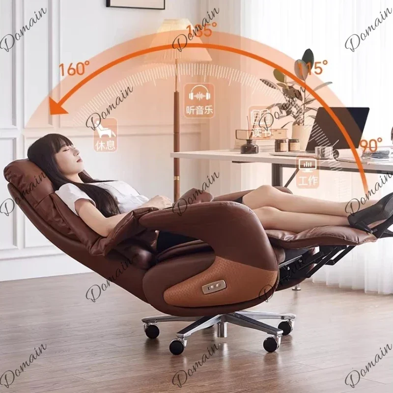 ZpO  Genuine Leather Electric Office Chair Intelligent Electric Regulation Luxury Gaming Chairs Modern Design Comfortable Furn
