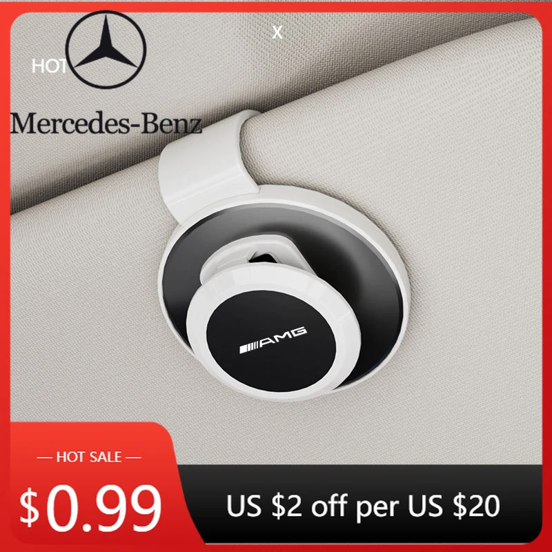 

Горячая автомобильная наклейка с логотипом автомобиля, солнцезащитный козырек, зажим для очков, держатель для очков, интерьер для Mercedes Benz AMG W203 W206 W220 W205 W211