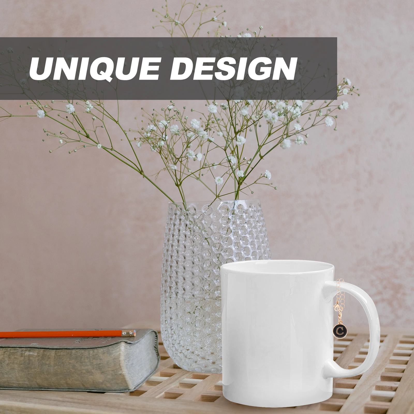 

2Pcs Letter Hanging Charm Alloy Tumbler Decoration Pendant for Cup Keys Backpacks Fashion Personalized Accessory Chain