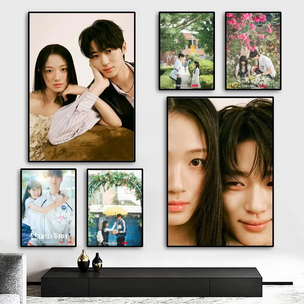 Tv show L-Lovely Runner Painting Calligraphy HD Canvas Poster living room bedroom bar aesthetic decoration