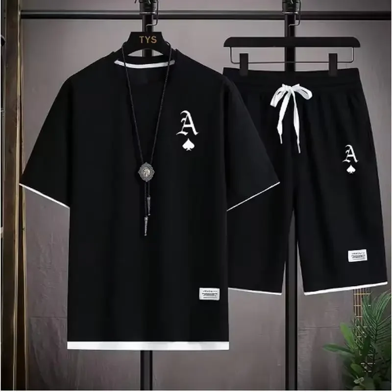 

2026 Fashion Casual Men's Sportswear Set - Includes Short-Sleeved T-Shirt and Summer Outdoor Sport Shorts for Daily Casual Wear