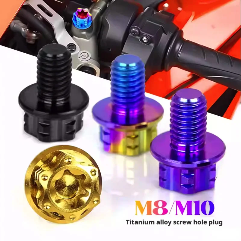 

1pcs M10/12mm1.25 Titanium Flange Head Bolt for Motorcycle ATV Handlebar Mirror Lightweight High-Strength Bolts