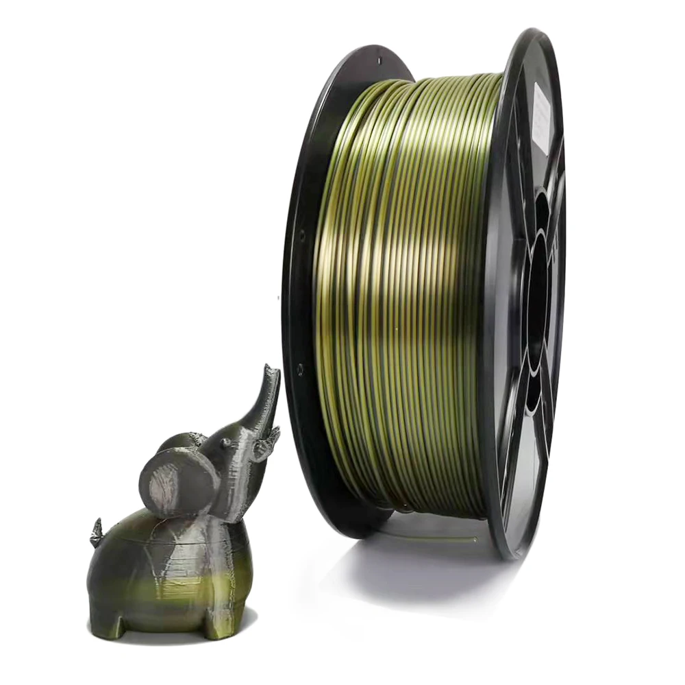 Two-tone 1.75mm PLA Silk Double Color 1kg/500g/250g 3d Printer Filament Dual Colors Silky Bicolor pla 3D Printing Material