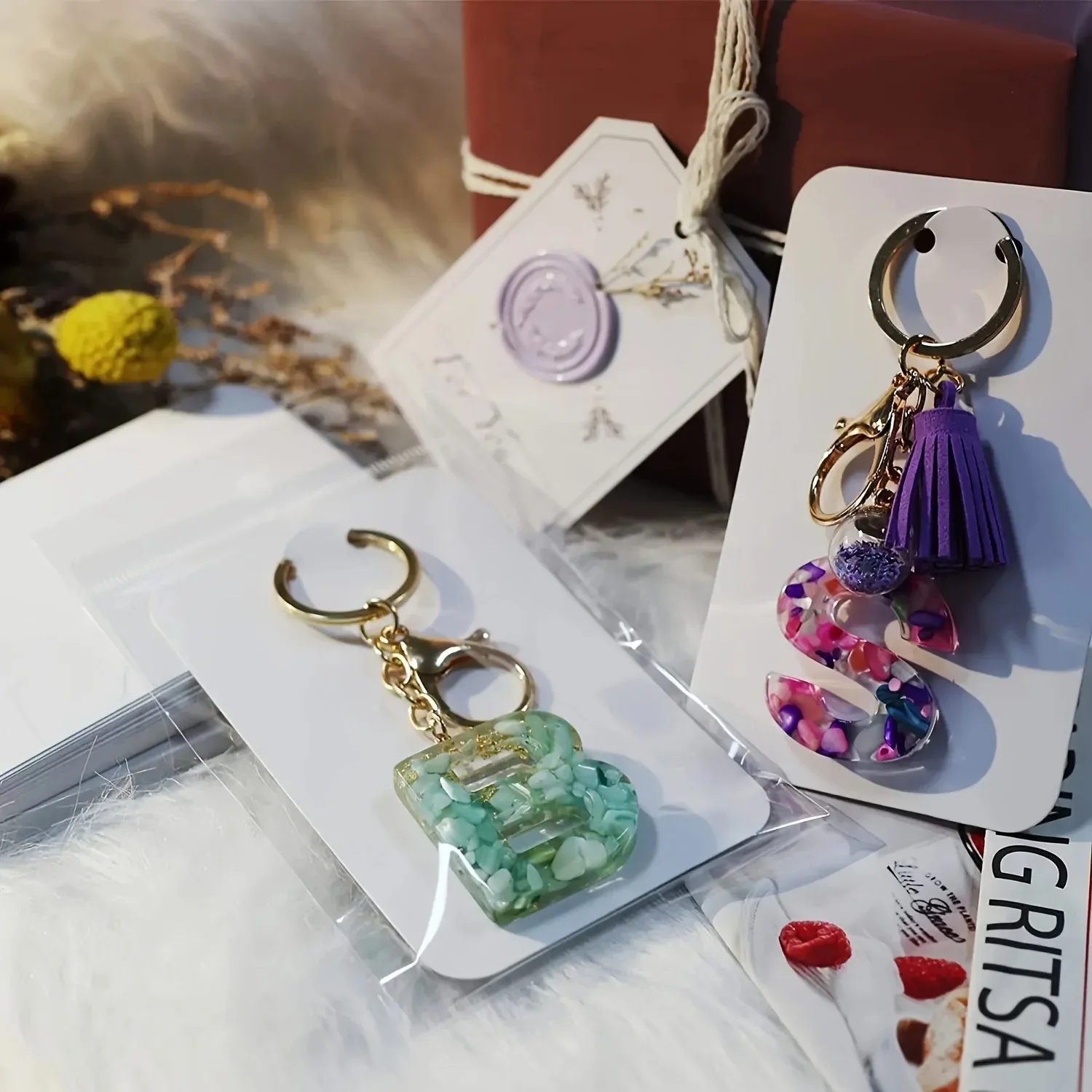  50 مجموعة من عبوات سلسلة المفاتيح الاحترافية | بطاقات العرض وأكياس الختم OPP الشفافة للبوتيك وعرض الحرف ومستلزمات البيع بالتجزئة #5