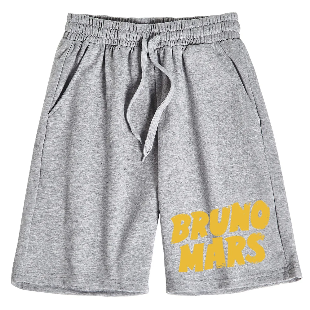 Bruno Mars Doo-Wops & Hooligans 2024 Cotton Trousers Unisex Casual Beach Summer Printing Short Pants Regular