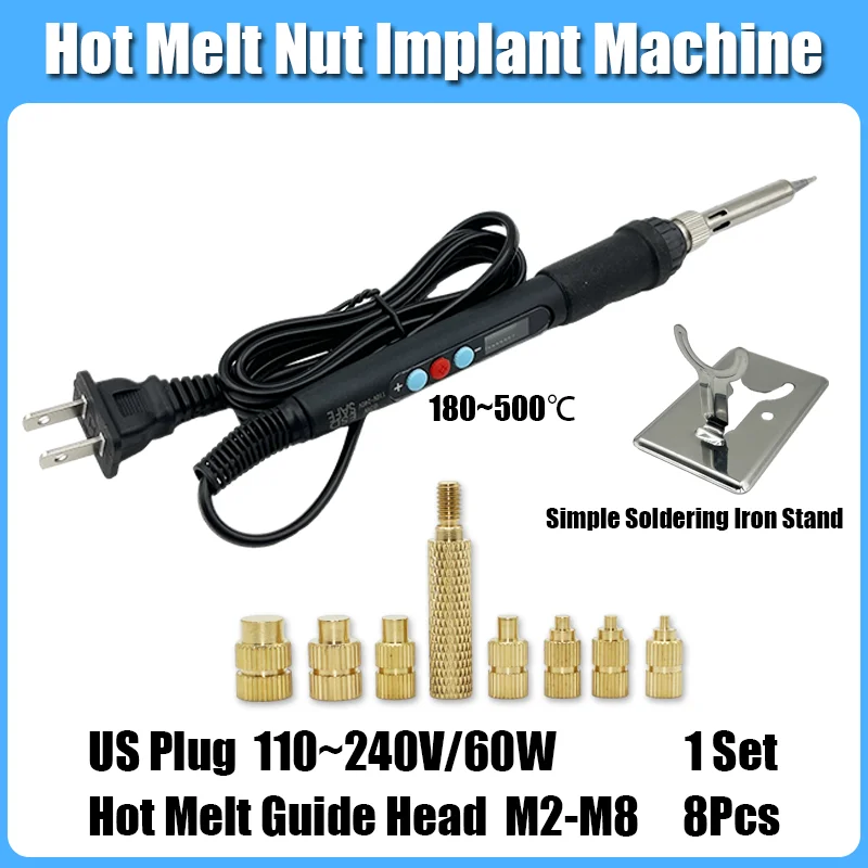 Messing Einsatz Mutter Lötkolben M2 M3 M4 M5 M6 M8 Hot Melt Guide Kopf Gerändelt Kupfer Muttern Einsätze Kunststoff 3D Drucker Zubehör – Detail 19