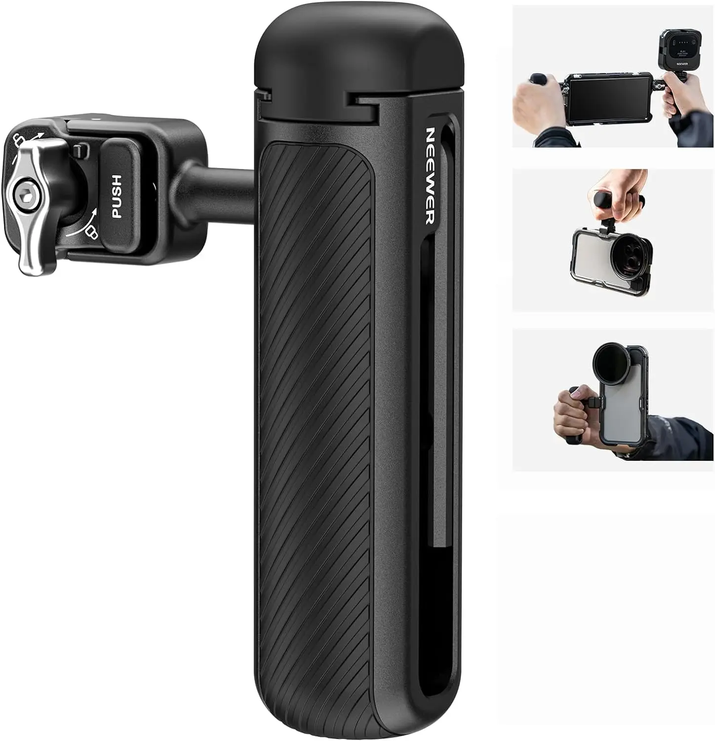 NEEWER PA045E Seitengriff mit Bluetooth-Fernauslöser für NEEWER 2. Generation Handyhalterung für iPhone 15 Pro/15 Pro Max S24 Ultra – Detail 8