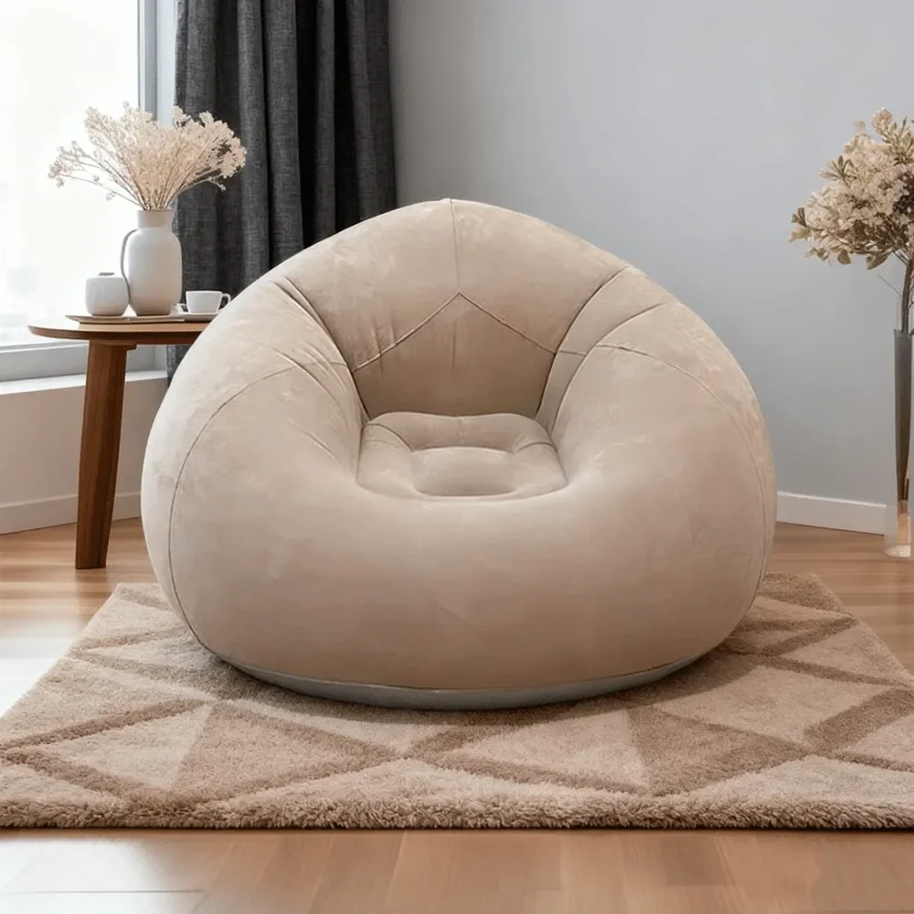 Inflatable Slouchy Sofa Chair, PVC Recliner, Bean Bag Sofa, Meditation Cushion, Tatami Living Room Supplies, Outdoor Camping Equ