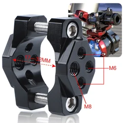 Motocicleta Stent Headlight Bracket, Bumper Clamp, Clipe Spotlight Auxiliar, Decoração Luz Fixa, Barras Stent Adaptar, 17-54mm