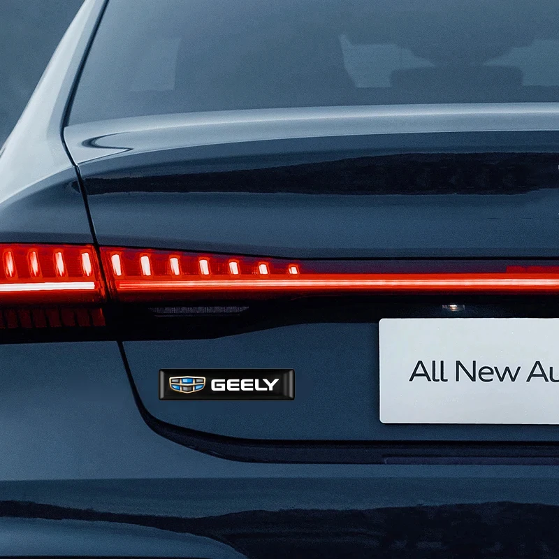 2/4/10 قطعة ثلاثية الأبعاد شارة السيارة ملصقات الزخرفية لجيلي Coolray الهندسة GX3 Emgrand EC7 LC الباندا Tugella Binray X7 Okavango أطلس