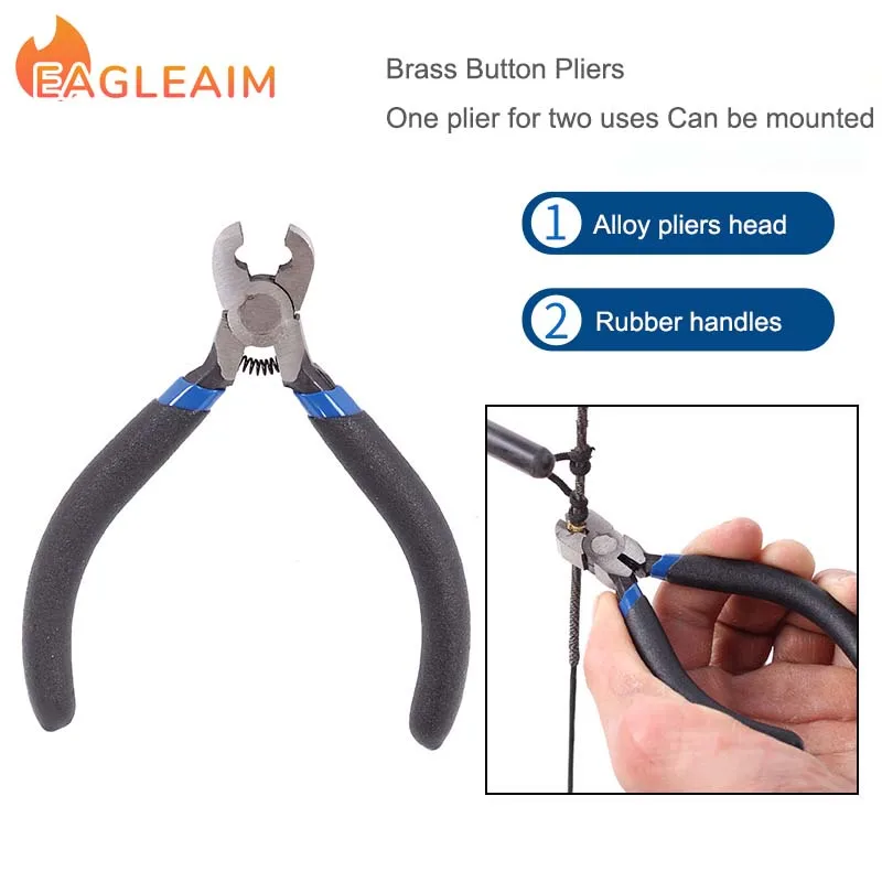 Black D Loop Pliers Copper Buckle Pliers Clamping For Bow Maintenance Outdoor Shooting Accessories