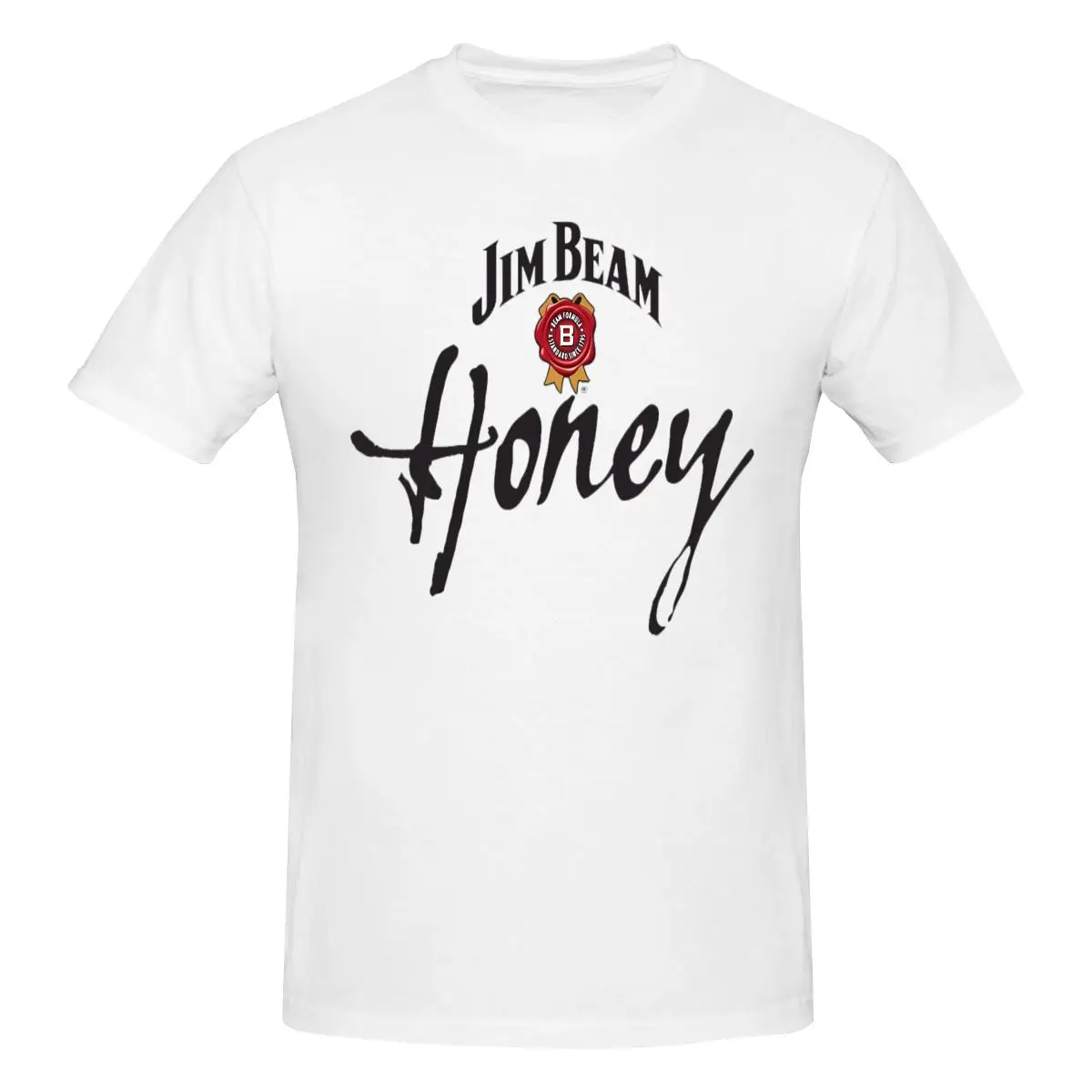 Jim Beam-camisetas de algodón lavadas para hombre, ropa de calle Vintage, Tops casuales de verano, Unisex