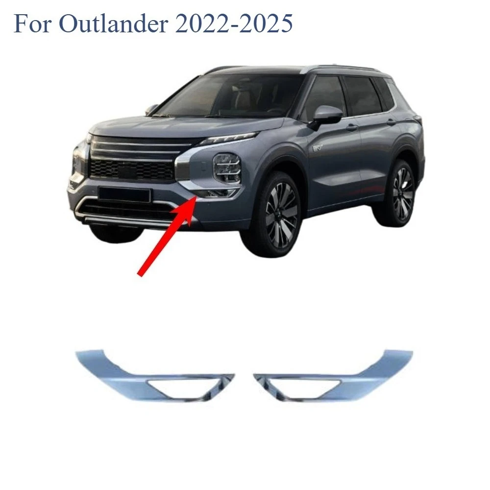 1 or 2 Pcs Chrome Front Bumper Strip Lower for Outlander 2022-2025  Lamp Strip Front Bumper Trim Molding 6407A457 6407A458