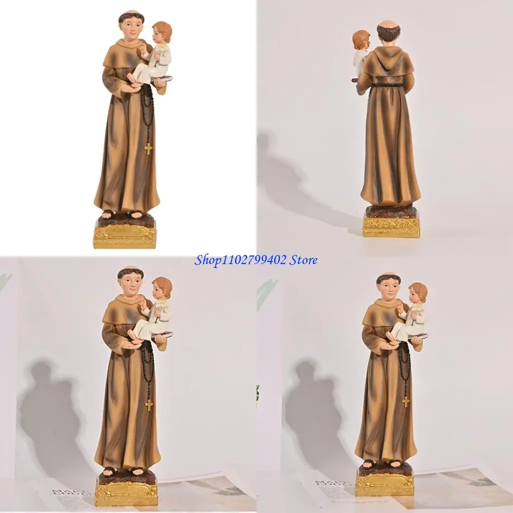 547F تمثال الابن المقدس النحت تمثال أنتوني المقدس التماثيل القابلة للجمع تمثال أنتوني المقدس الطفل يسوع ديكور المنزل لهجات