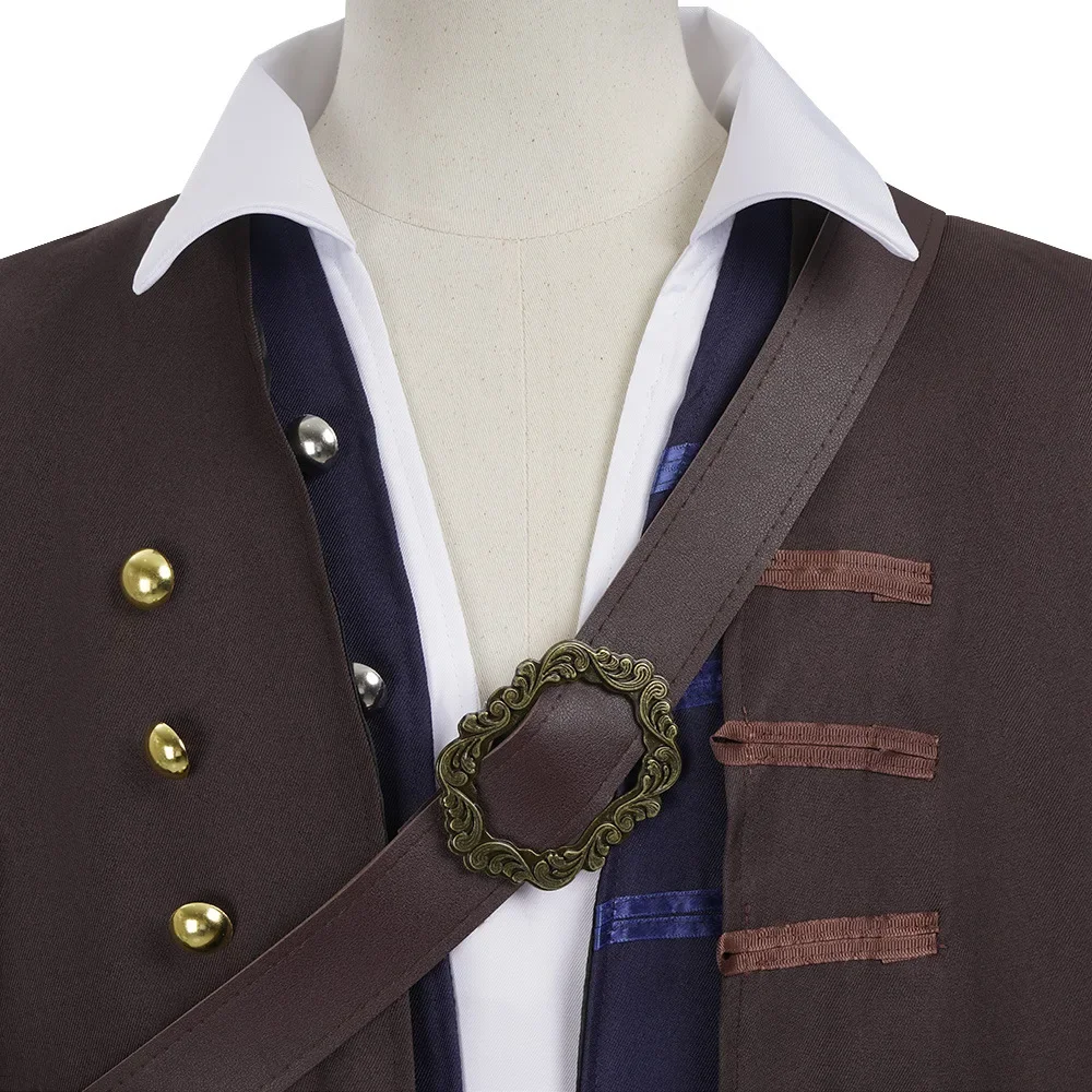 Captain Jack Sparrow Cosplay Costume Men Pirates Uniform Coat Caribbean Carnival Full Set JackSparrow Outfit view 5