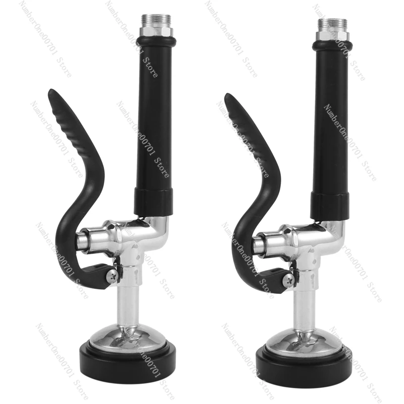 

2X Pre Rinse Sprayer Commercial Kitchen Faucet Parts Chrome Finished (Black)