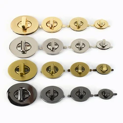 1-5Pcs High-grade Metal Rotary Locks Clasp Oval Turn Twist Lock Handbag Bag Decoration Closure Buckle Purse Hardware Accessories