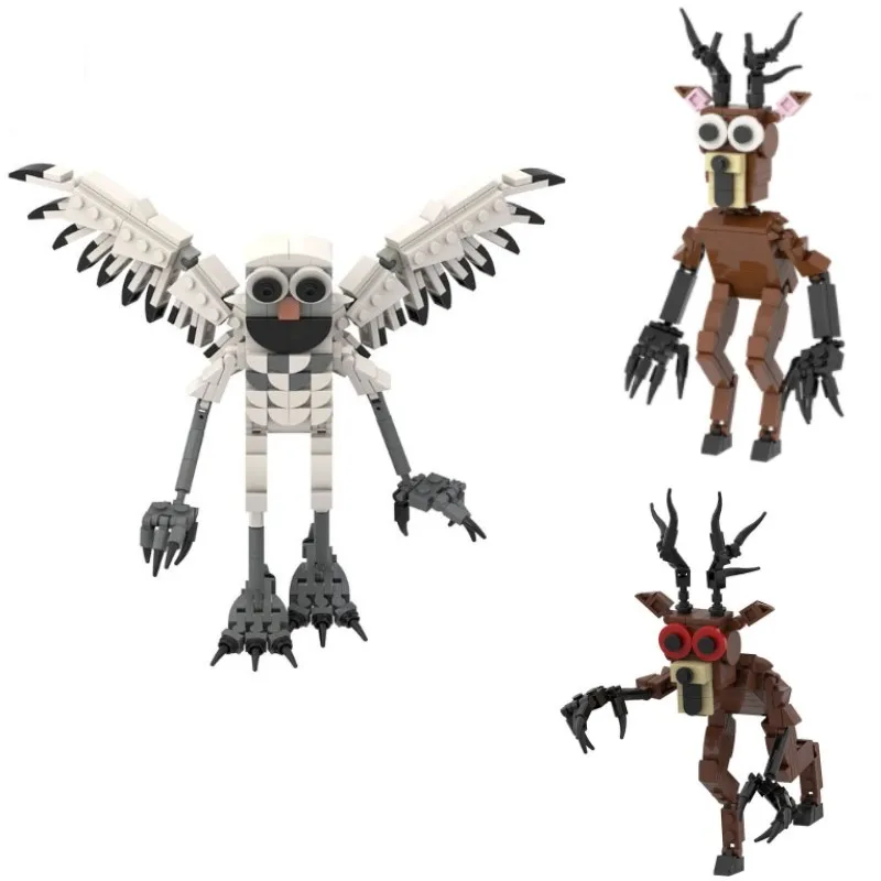 

99 ночных игр ужасов, серия 99, животные, олень, человек, монстр, фигурки героев Brickheadz, строительные блоки, новинка, детские игрушки, подарок на день рождения