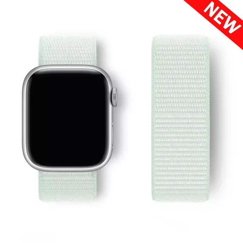 애플 워치 9 밴드용 나일론 스트랩, 손목 팔찌, Correa iwatch Series 8 7 6 5 4 3 SE Ultra, 45mm, 41mm, 44mm, 42mm, 49mm, 40mm, 44mm