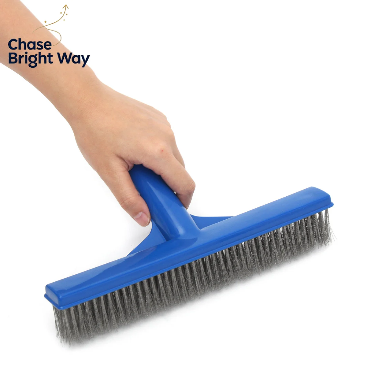 Heavy Duty Stainless Steel Bristle Algae Brush 10 Inch Multi-Purpose Scrubber for Pool Pond Fish Tank Aquarium