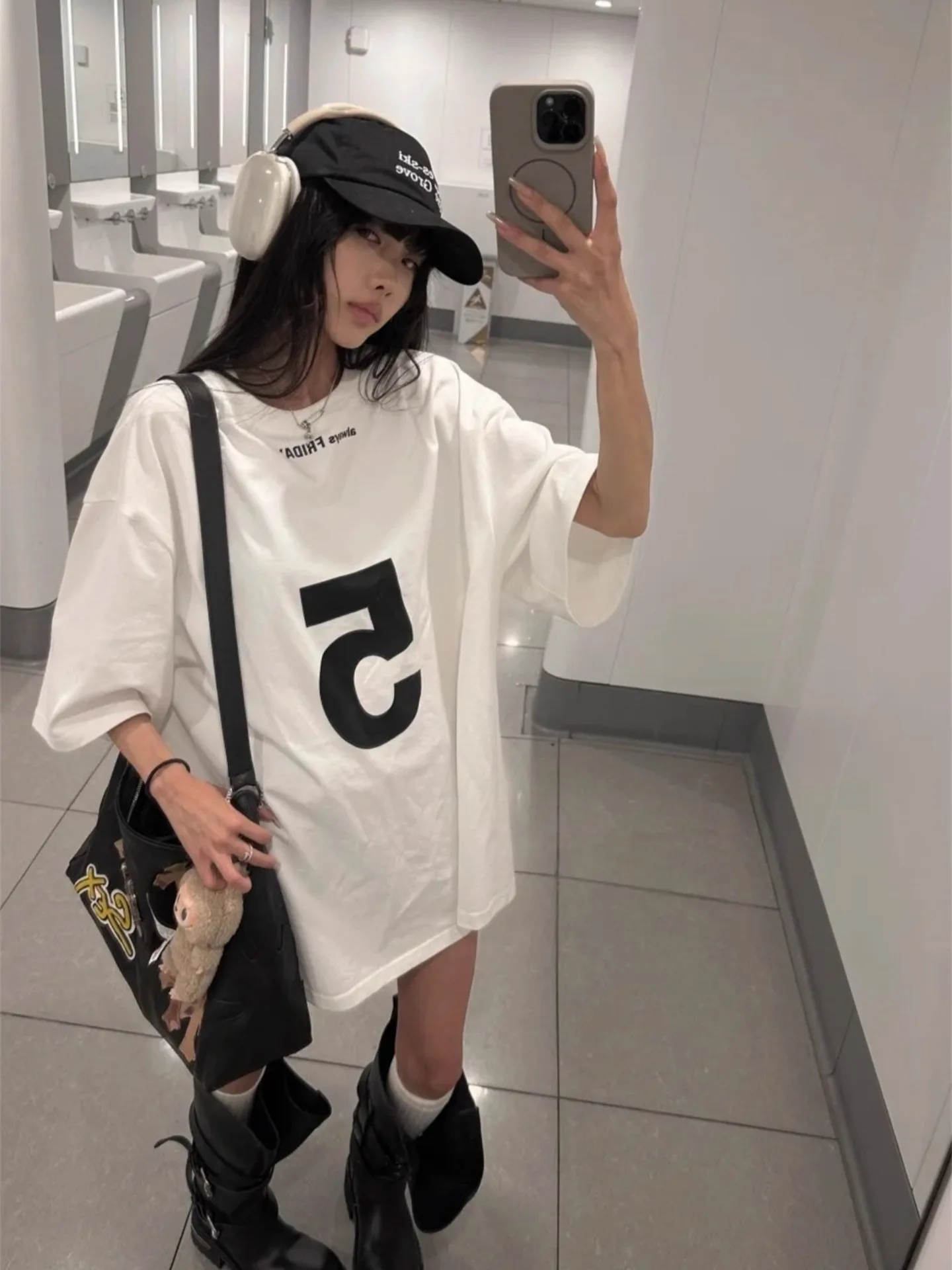 Loose Women's ort Sve T-irt Digital Print Casual Top Faionable Summer Cotton round Ne Sweatirt Street Sle