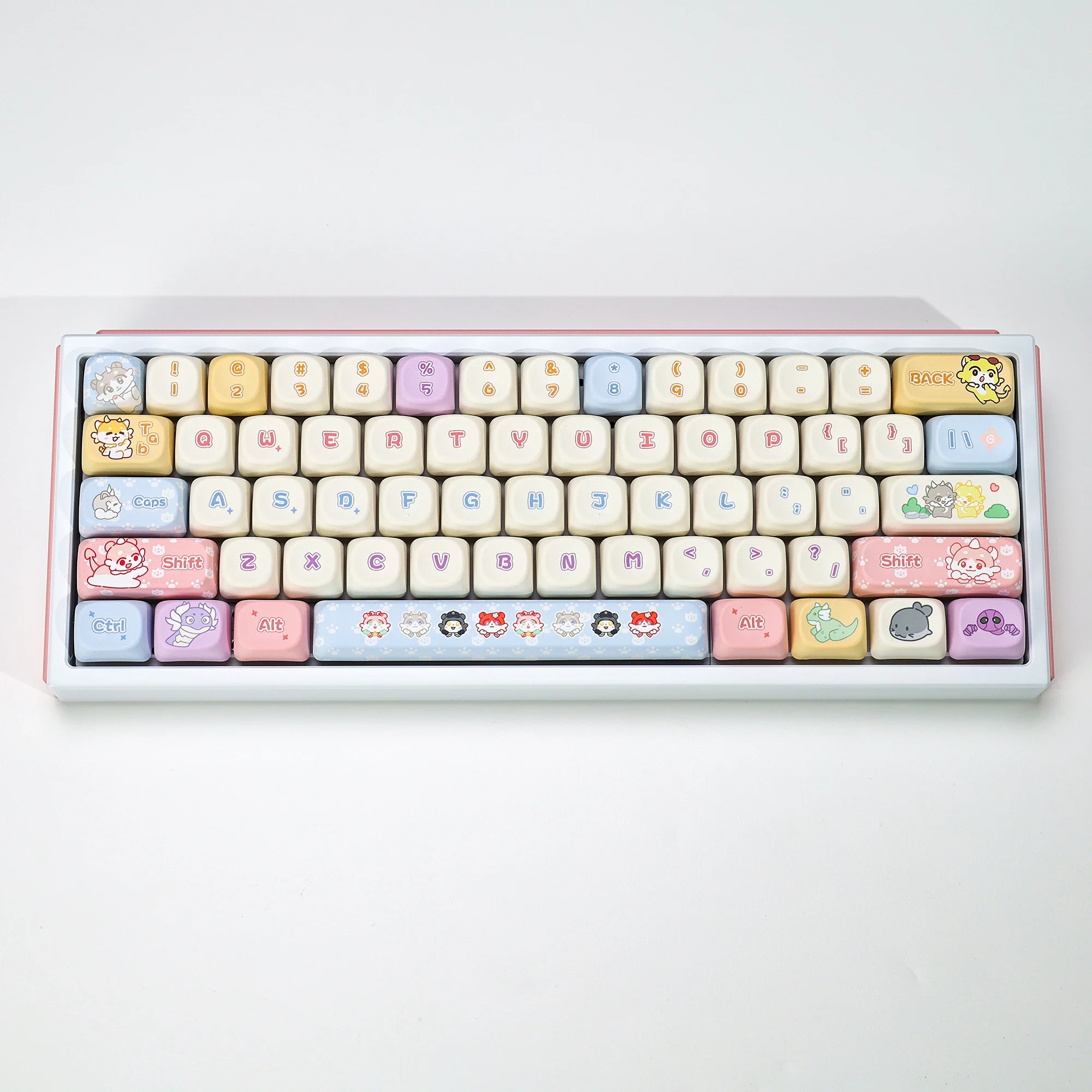 KBDiy Mechanical Keyboard Keycaps Custom Cute Chimera Keycap PBT KOA Profile  133 Keys for MX Switches ACE60 ACE68 RAINY75 AK74