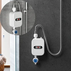 Hot Water Shower Electric Heater Safety Heater US 110V/EU UK 220V White 1 Set 3000W 33x12.5cm ABS+Metal Efficient