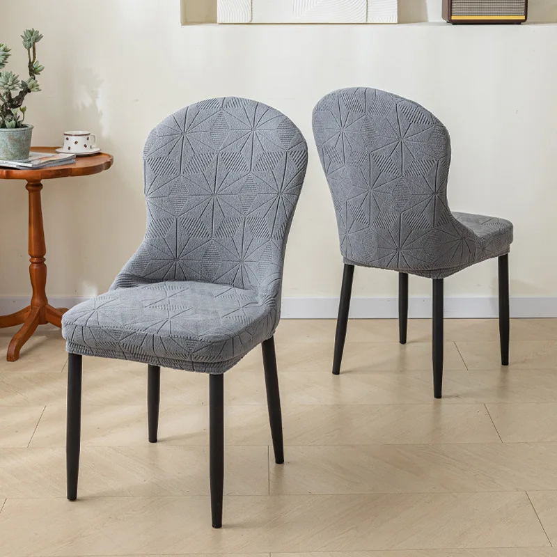 

Новый дугообразный чехол для стула, бархатный высокоэластичный чехол для обеденного стула, полное покрытие, пылезащитный чехол для стула, защита для домашнего использования