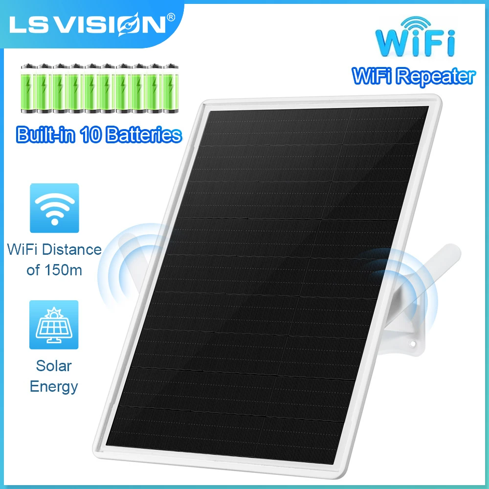 Penguat sinyal WiFi, 15W Solar Wireless WiFi Repeater 300Mpbs baterai Built-in 25000mAh pemanjang sinyal WiFi kompatibel dengan 2.4G Router WiFi