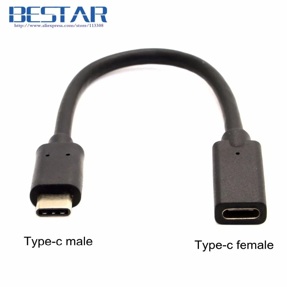

USB-C USB 3.1 Type C Male To Female Extension Data Cable For Macbook Tablet 20cm Type-c Extension Cables