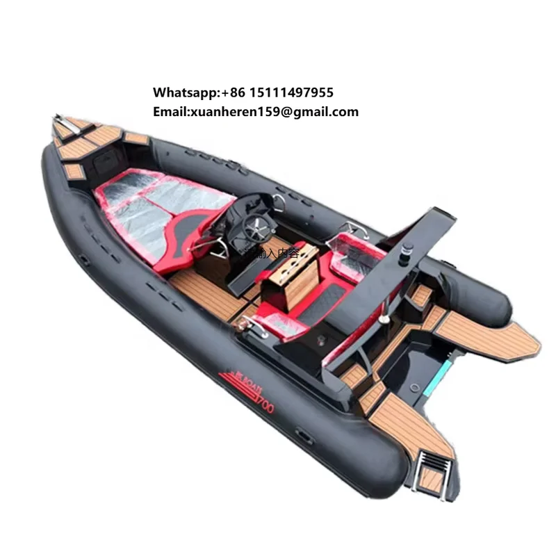 CE Tornado Hypalon Yacht Fiberglass 7m Inflatable Manufacturer Tourist Rib Boat for Sale