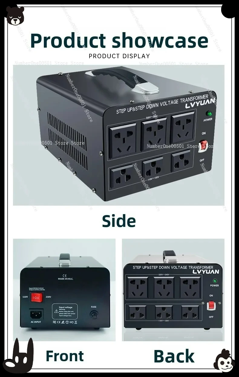 

220V to 110v pure copper transformer 110v to 220v American, Japanese electrical appliances Taiwan voltage converter 100v