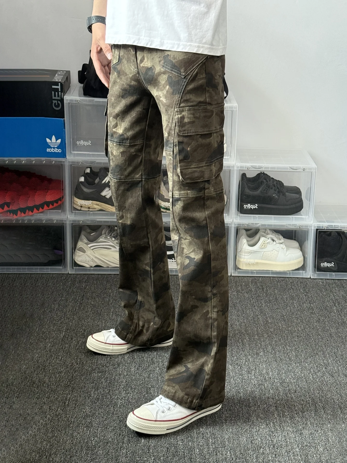 

Cleanfit Camouflage Work Pants Men's Summer Thin American High Street Multi ket Slim Straight Leg Trousers Casual Wear