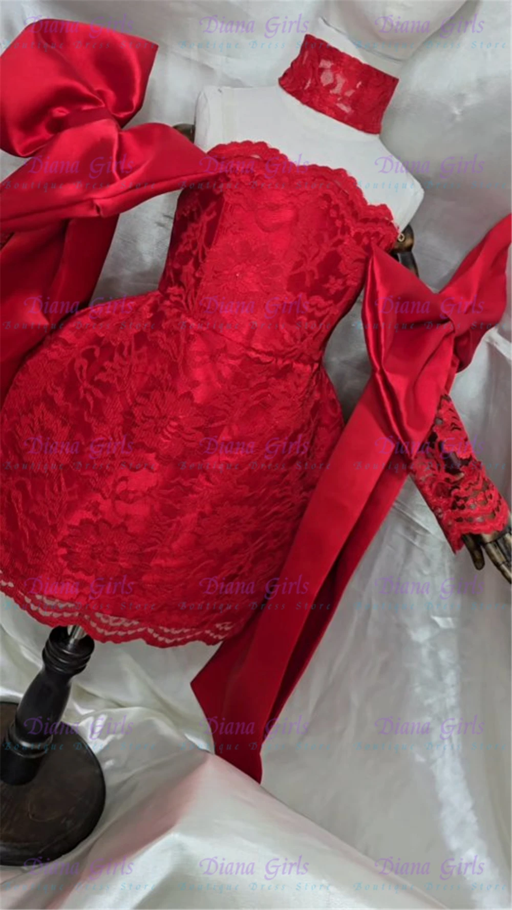 Quality Flower Girl Dress Tulle Fluffy  Red Lace Appliqué for Little Girls Wedding Birthday Party Evening Ball Gown Customise