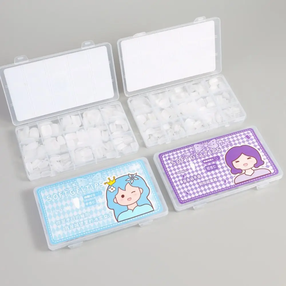 Durable Ultra Short Matte Nail Tips Waterdrop Almond Shape Thin Seamless False Nails No Trace Nail Stickers