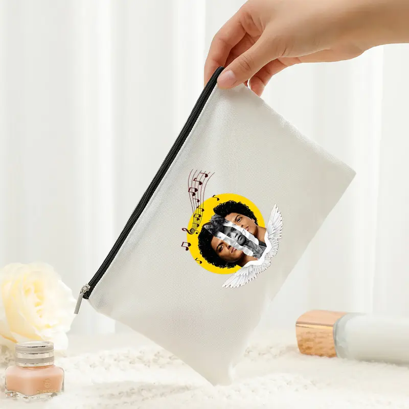 Fashion Travel Toiletry Pouch Bruno Mars World Tour Cosmetic Bag Lightweight Makeup Bags Organizer Closure Portable Fan Gifts