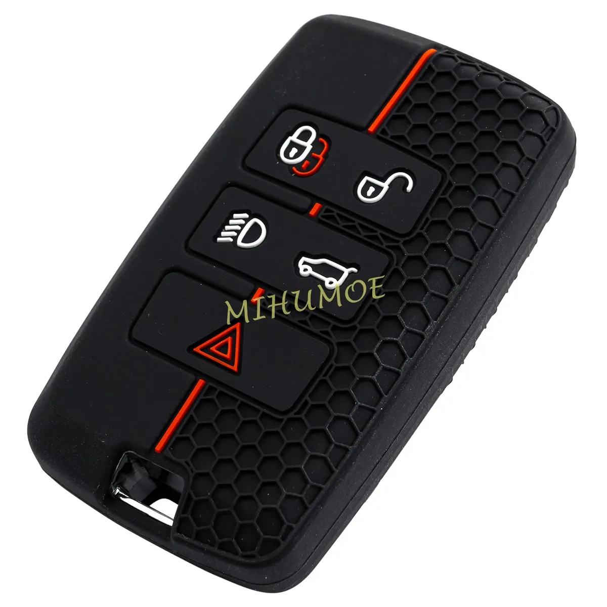 

Silicone Car Remote Key Case Cover Keychain Ring For Land Rover Discovery Defender Range Rover Sport Evoque Velar Jaguar XE XF