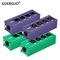 RJ45 CAT5 to 4 Channel 3Pin XLR Audio/DMX over Network Cable Extender for Live Stage,Lighting,Audio Recording Studio 1pc/1Pair