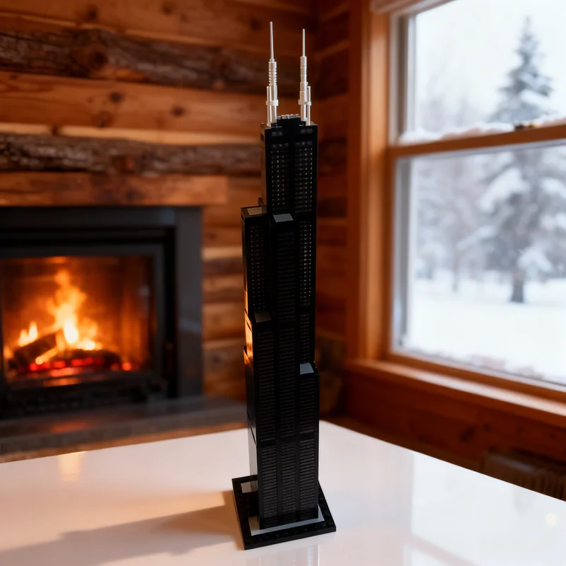 

6185pcs MOC Willis Tower Sears Architecture Model Building Blocks Creative Gift DIY Display Decor Adult Premium Kids Desk Home