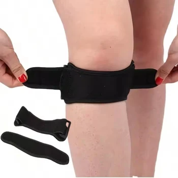 무릎 뼈 안정화 스트랩 슬개골 힘줄 무릎 지지대 스트랩, 조절 가능한 충격 흡수 압박 무릎 버팀대, 1 개