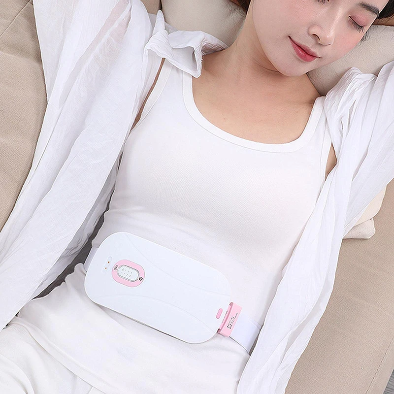 Electric Warm Belt massager health care Relieve Menstrual Pain Heating Vibrating Waist  Acupoints Uterus physiotherapy Massage