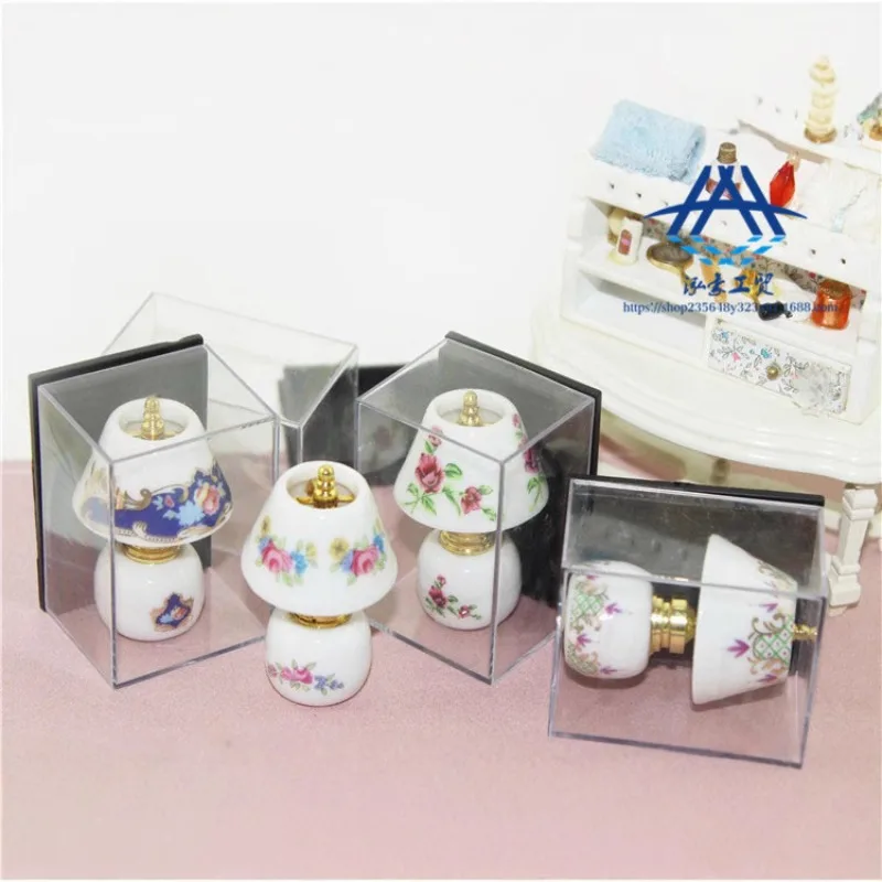 1:12 Miniaturowa ceramiczna lampka stołowa, zabawki, model, akcesoria do domku dla lalek, wykwintne rekwizyty fotograficzne, dekoracja domku dla lalek