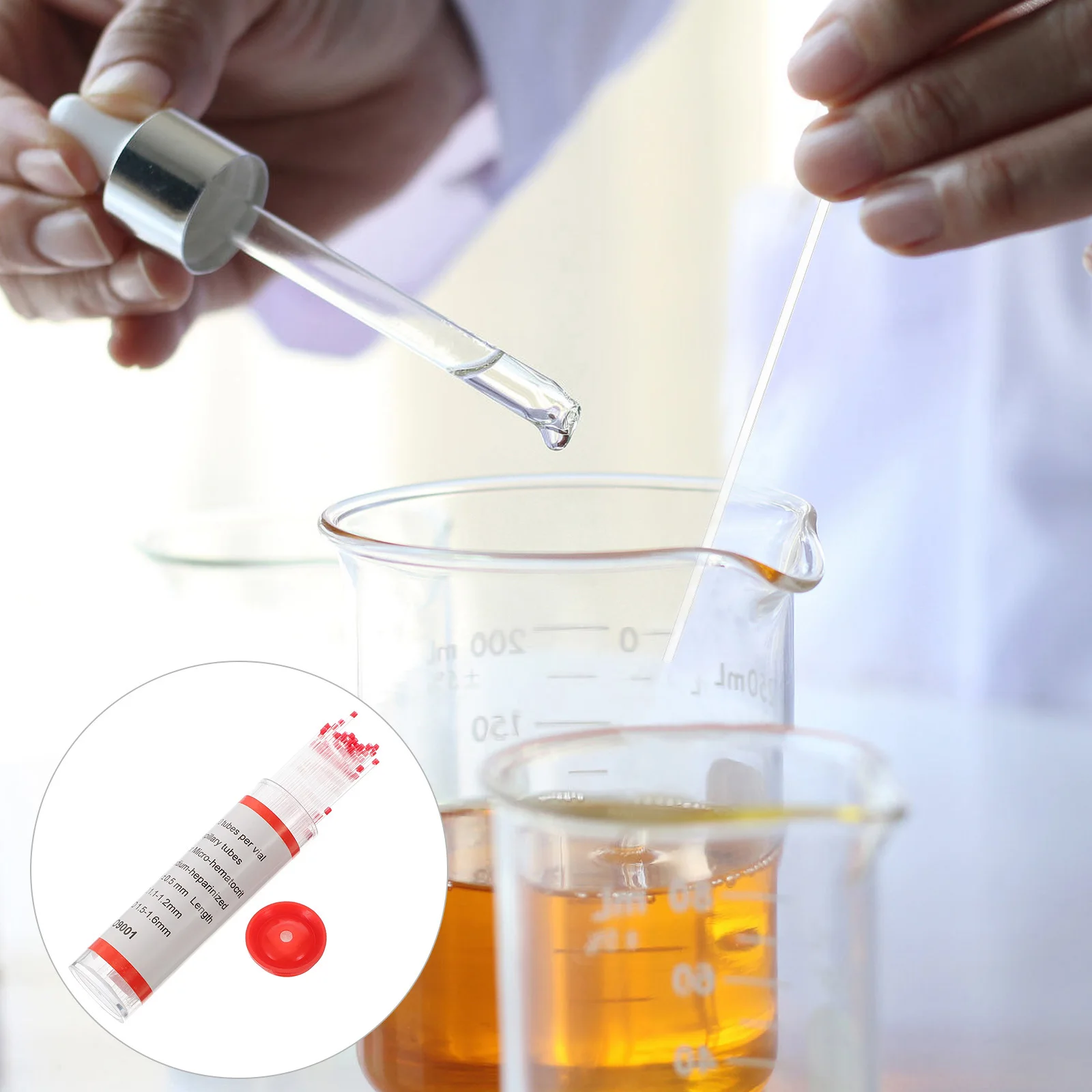 

Borosilicate Glass Capillary Tube Heparinized Blood Clot Prevention Hospital Use Micro Hematocrit Melting Tube Sample