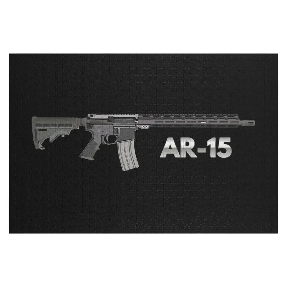 AR-15 반자동 소총 직소 퍼즐, 맞춤형 나무 선물, 어린이 선물