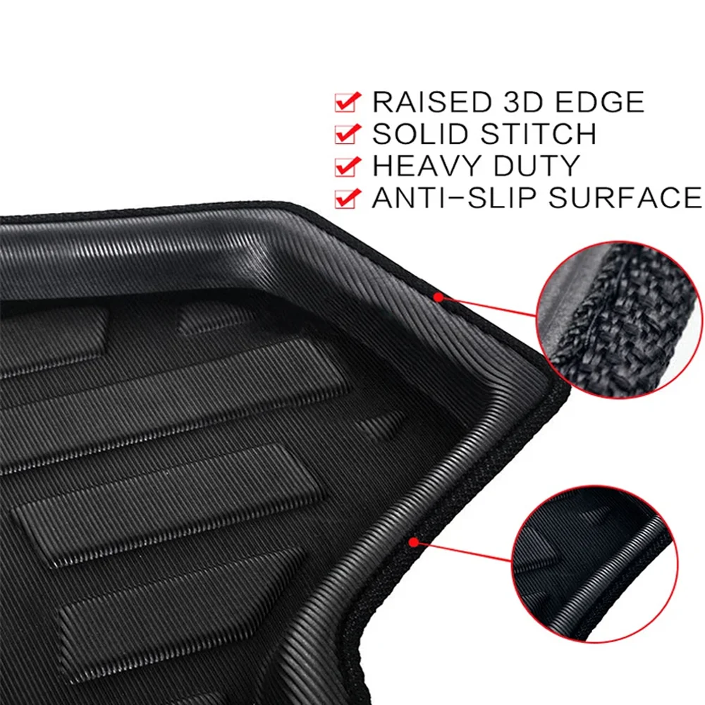 Car Trunk Mat for Kia Forte Cerato K3 BD 2019~2024 2020 2021 2022 Luggage Rug Tray Waterproof Cargo Pad Liner Cover Accessories