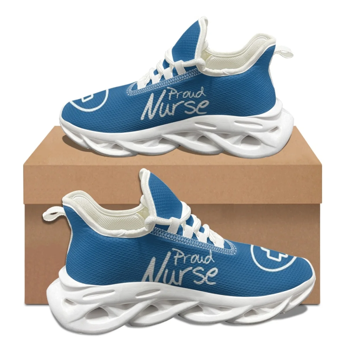 Summer Lightweight Anti-Slip Flats Shoes Nurse Proud Print Fashion Women Sneakers Travel Comfortable Student Running Shoes Gift