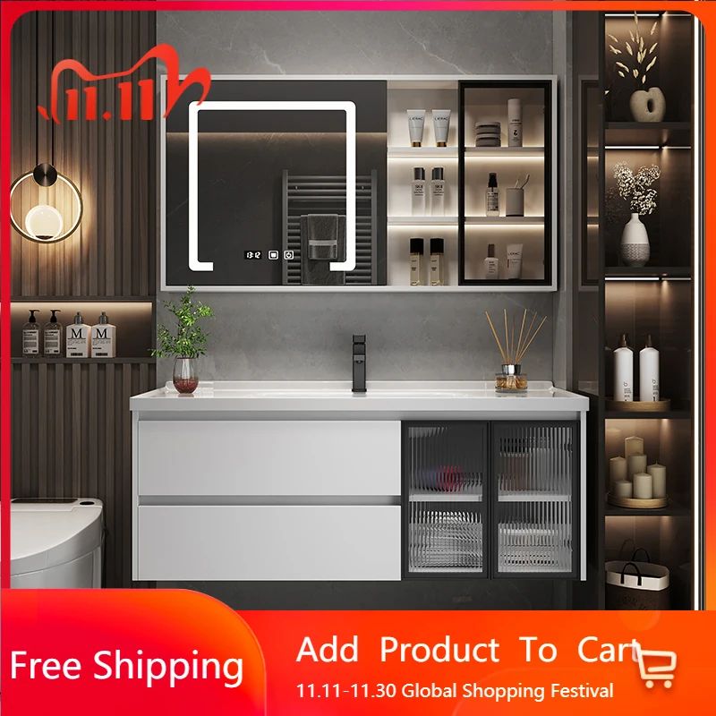 

Simple Washbasin Bathroom Vanities Light Luxury Vintage Storage Bathroom Vanities Vanity Mirrors Mobiletto Bagno Home Furniture