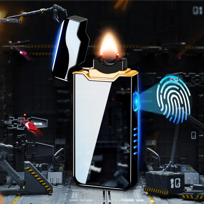 2022 New Ignition Arc Electronic USB Electric Flame Lighter Metal Gift AI Charge Protection Cigar Lighters