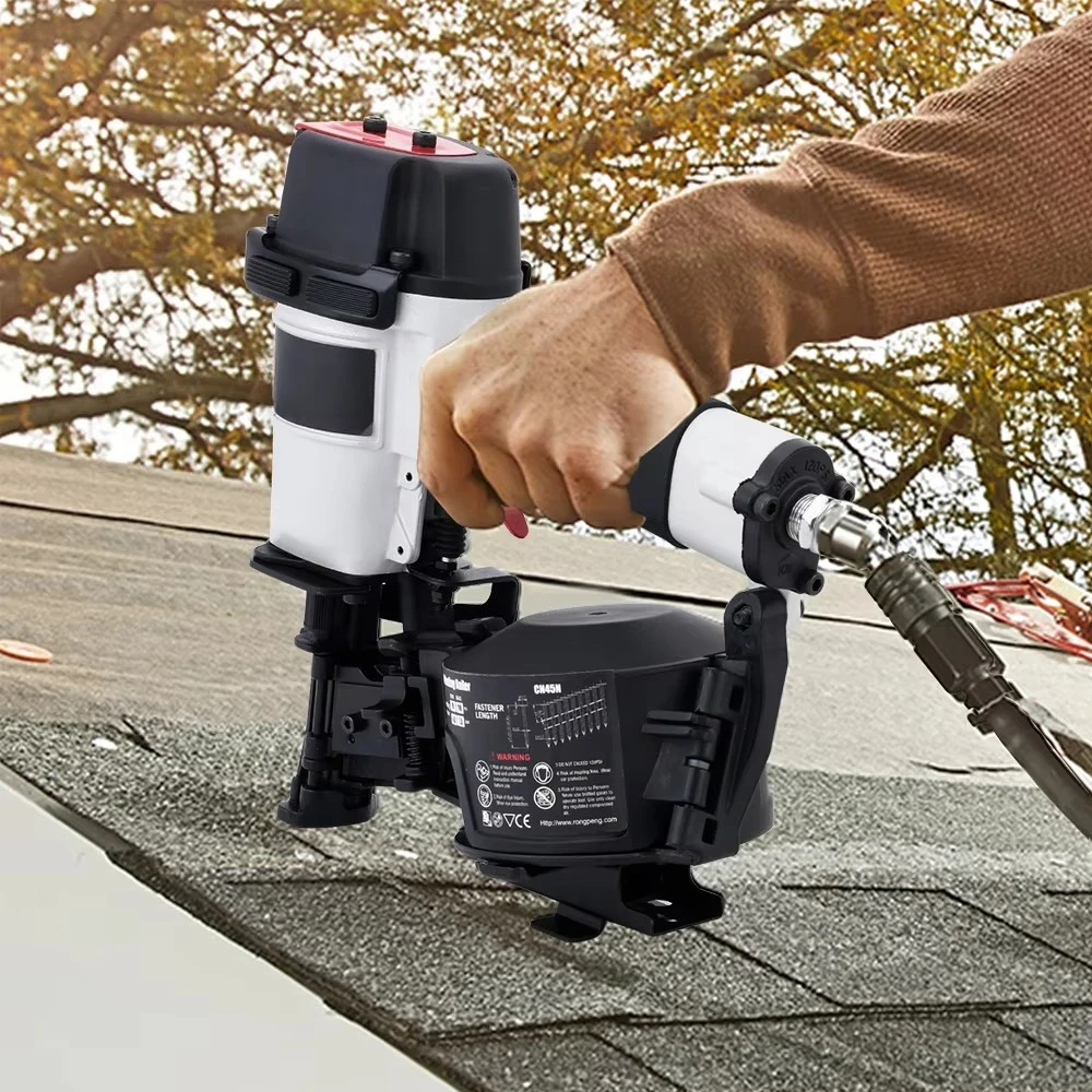 

CN45N с боковой нагрузкой от 3/4 до 1-3/4 дюйма, профессиональный сверхмощный высококачественный гвоздезабивной станок с катушкой для сайдинга и покров