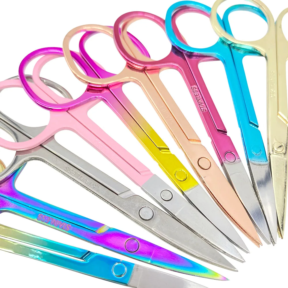 1 Pc Eyebrow Scissor Makeup Eyelash Trimmer Facial Hair Remover Manicure Nail Cuticle Scissors Beauty Tools